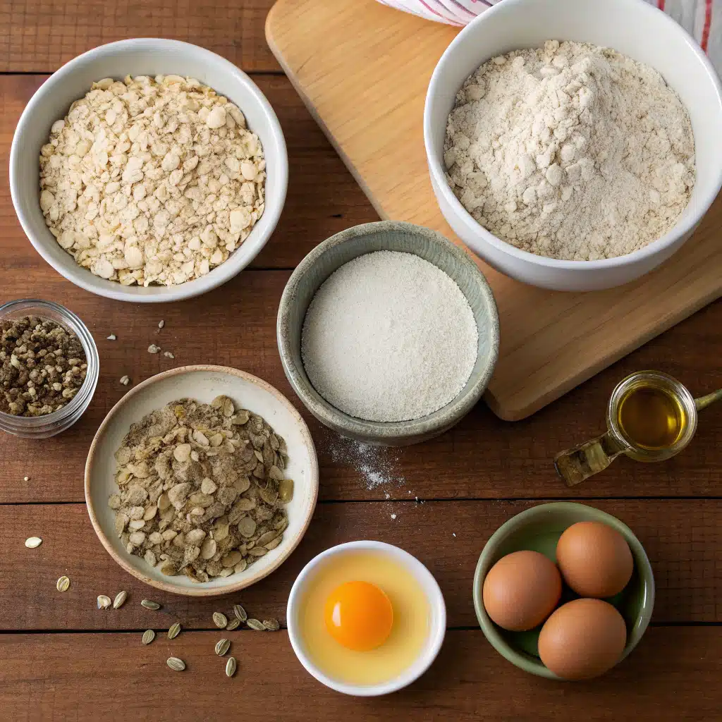 no knead seeded oat bread ingredients