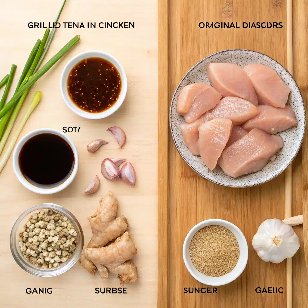 panda express grilled teriyaki chicken vs original ingredients