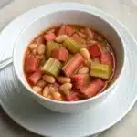 rhubarb and bean stew Serving