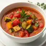 roasted vegetable tomato soup Serving