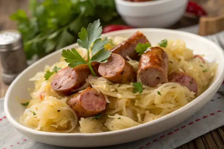 sausage sauerkraut bites featured image