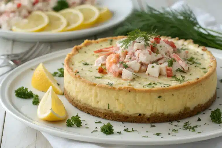savory crab cheesecake featured image