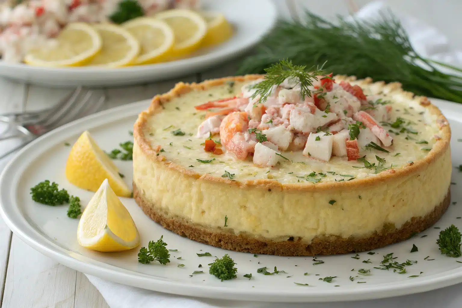 savory crab cheesecake featured image