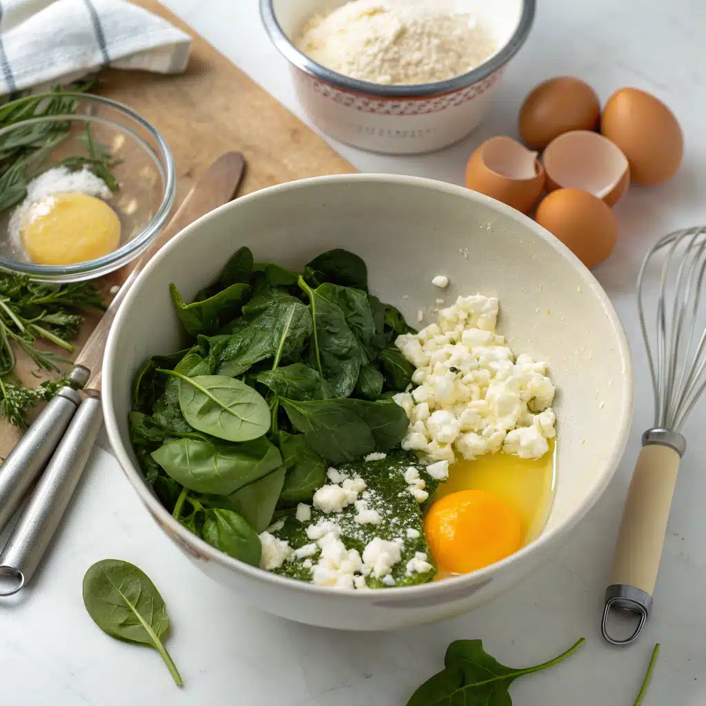 spinach feta egg muffins recipe First Step