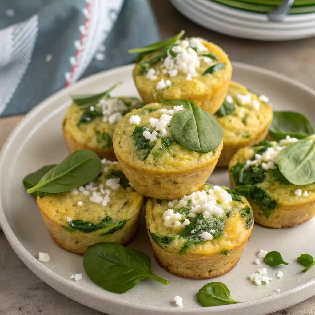 spinach feta egg muffins recipe Serving