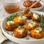 sweet potato brie bites Serving