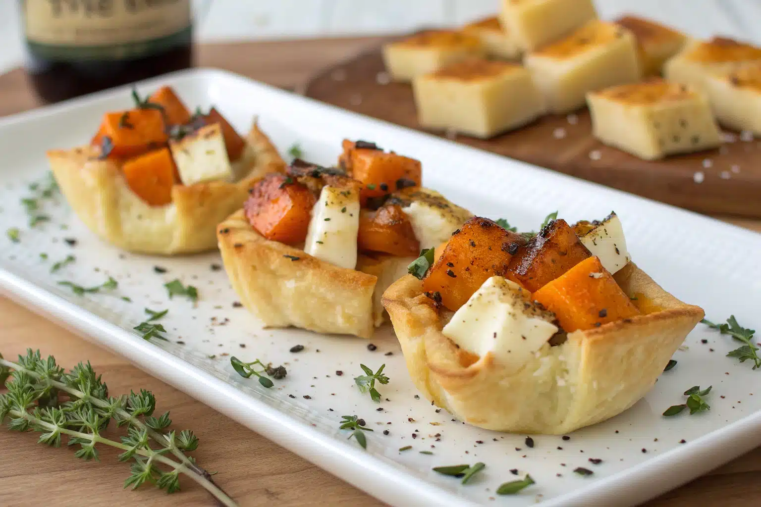 sweet potato brie bites featured image