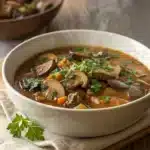 wild mushroom stew Serving