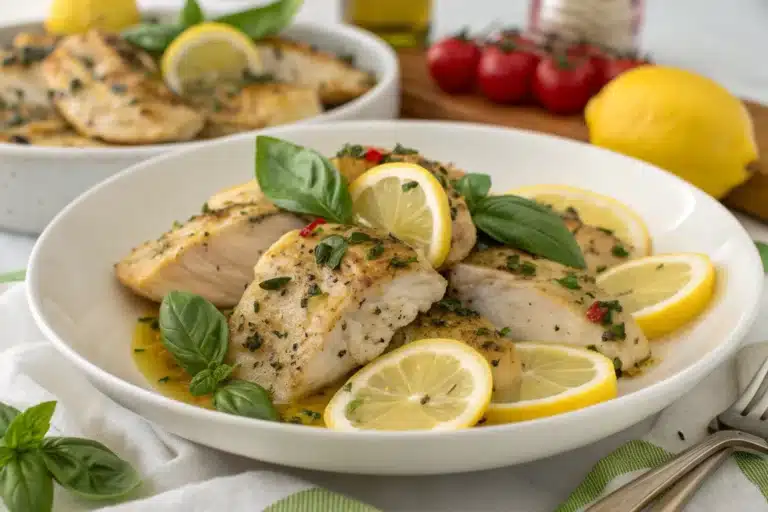 Mediterranean lemon basil chicken featured image