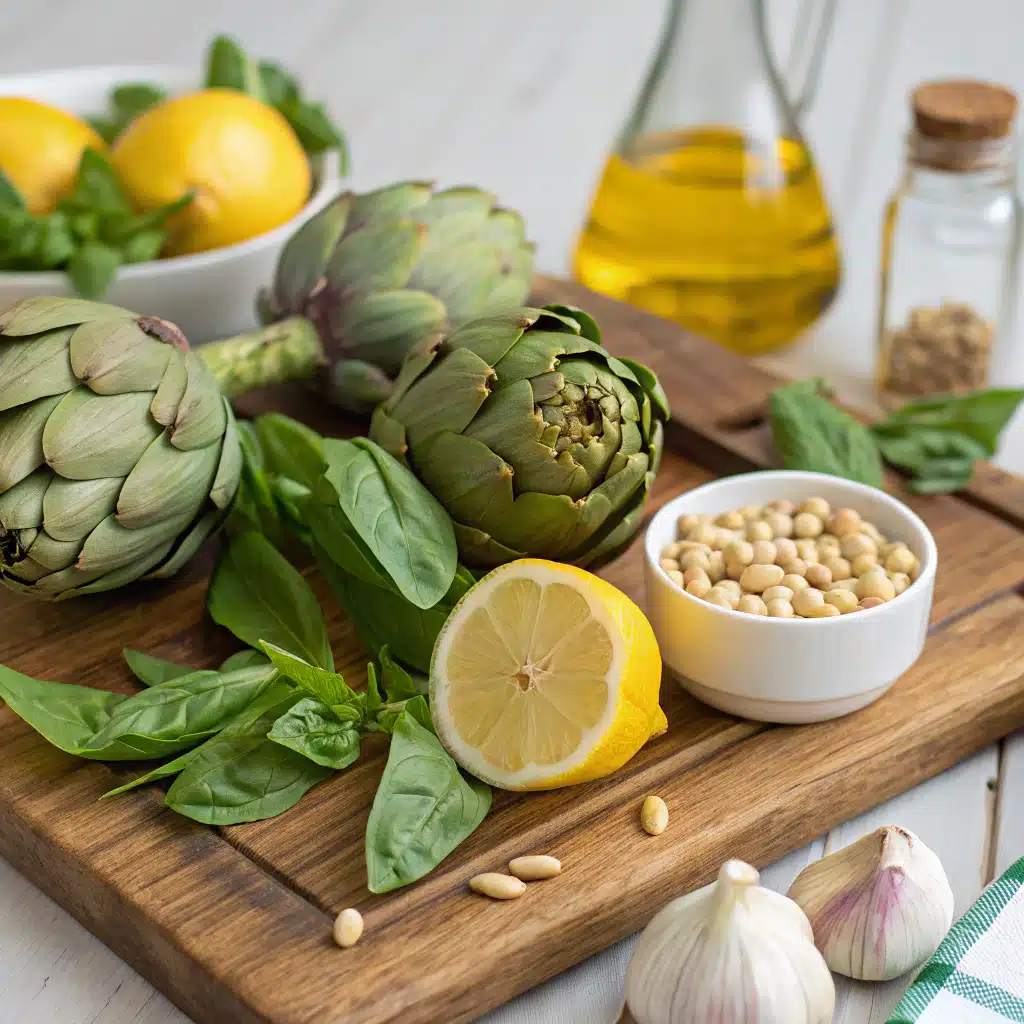 artichoke lemon pesto ingredients