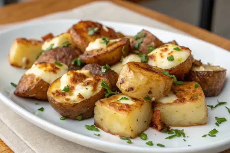baked halloumi potato bites featured image