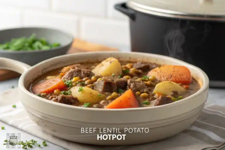 beef lentil potato hotpot featured image