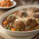 beef meatball casserole Serving