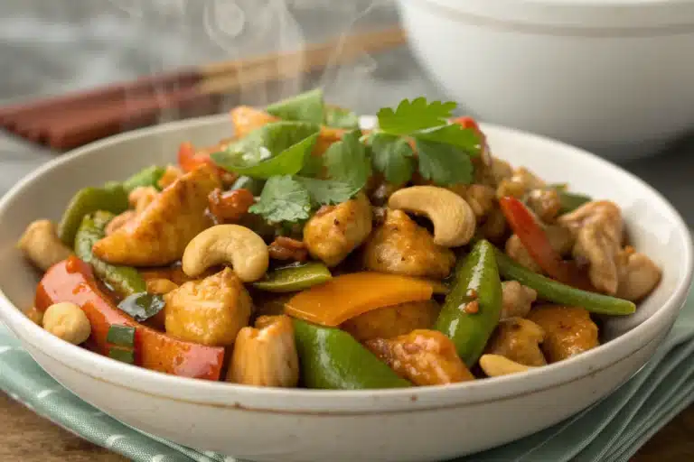 cashew chicken stir fry featured image