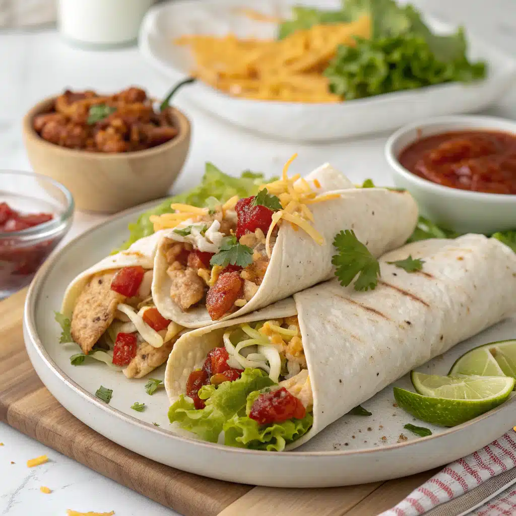 chicken burritos Serving