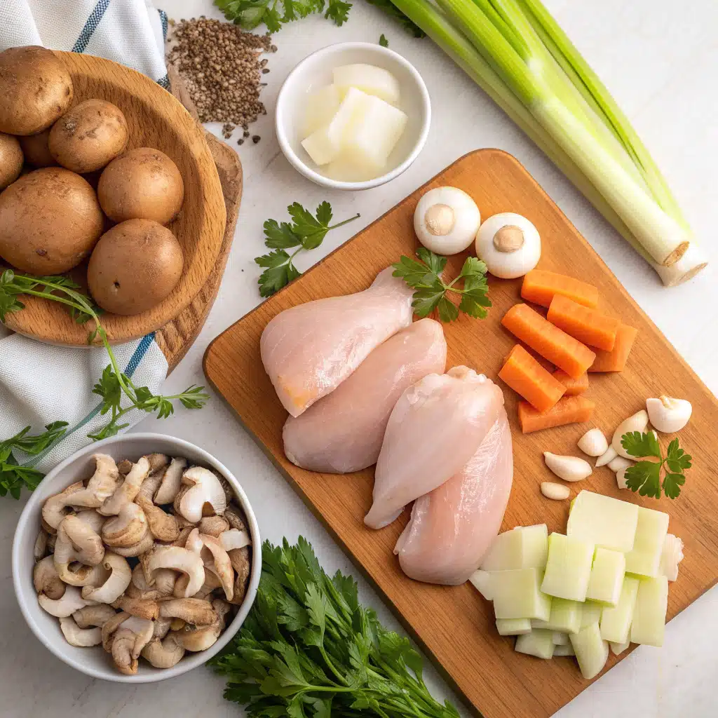 chicken mushroom stew ingredients