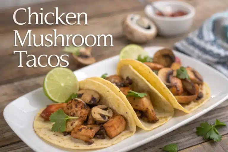 chicken mushroom tacos featured image