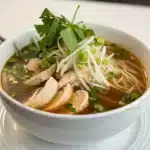 chicken pho noodle soup Serving