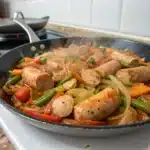 chicken sausage skillet Serving