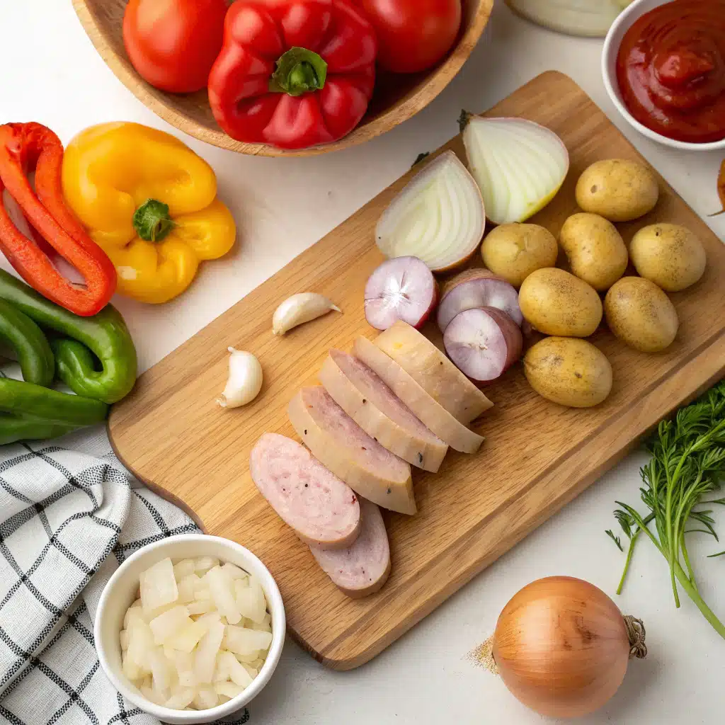 chicken sausage skillet ingredients