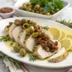 chicken with olive salsa Serving