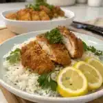coconut crusted chicken Serving