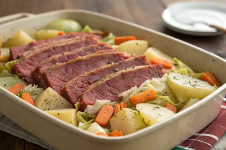 corned beef cabbage bake featured image