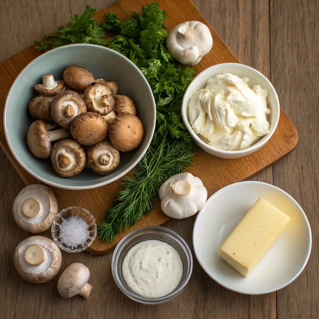 creamy baked mushrooms ingredients