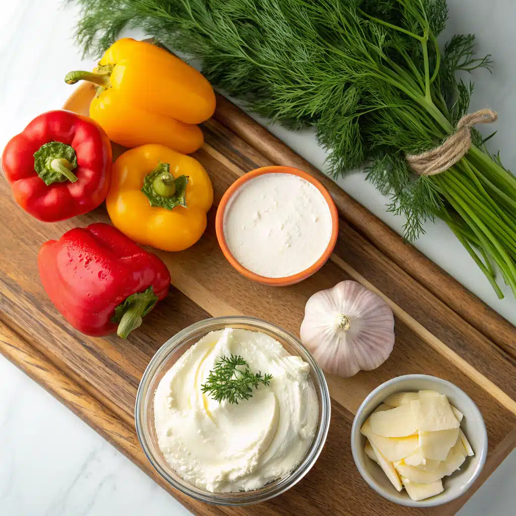 Creamy Pepper Dip Ingredients