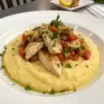 creamy polenta with chicken Serving