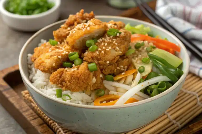 crispy chicken bowl featured image