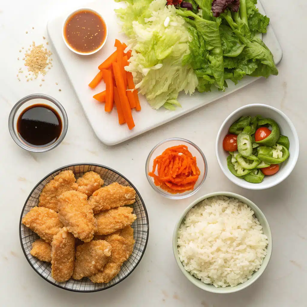 Crispy chicken bowl ingredients