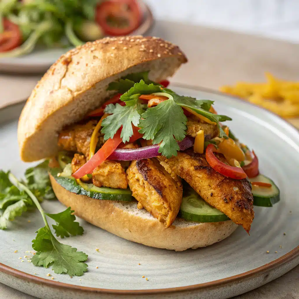 curried chicken sandwich Serving