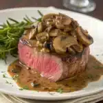 filet mignon with mushroom sauce Serving