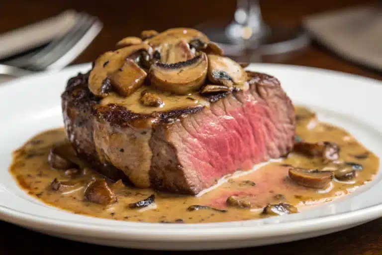 filet mignon with mushroom sauce featured image