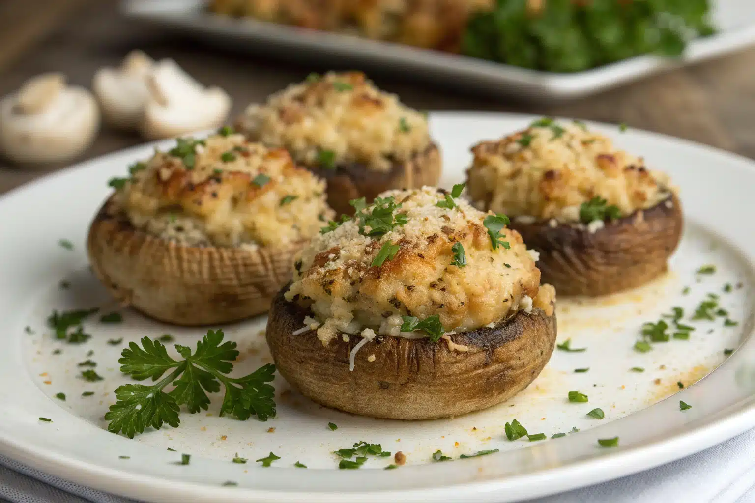 garlic parmesan stuffed mushrooms featured image