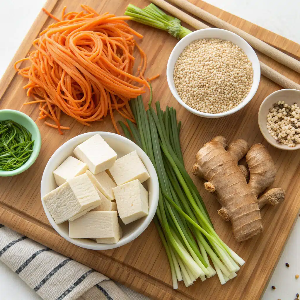 ginger sesame soba bowl ingredients