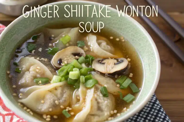 ginger shiitake wonton soup featured image