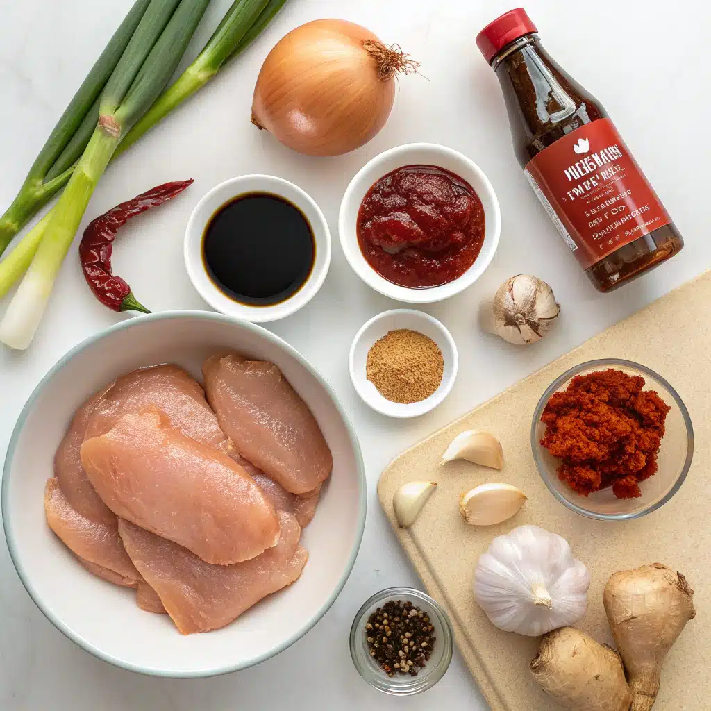Gochujang chicken ingredients