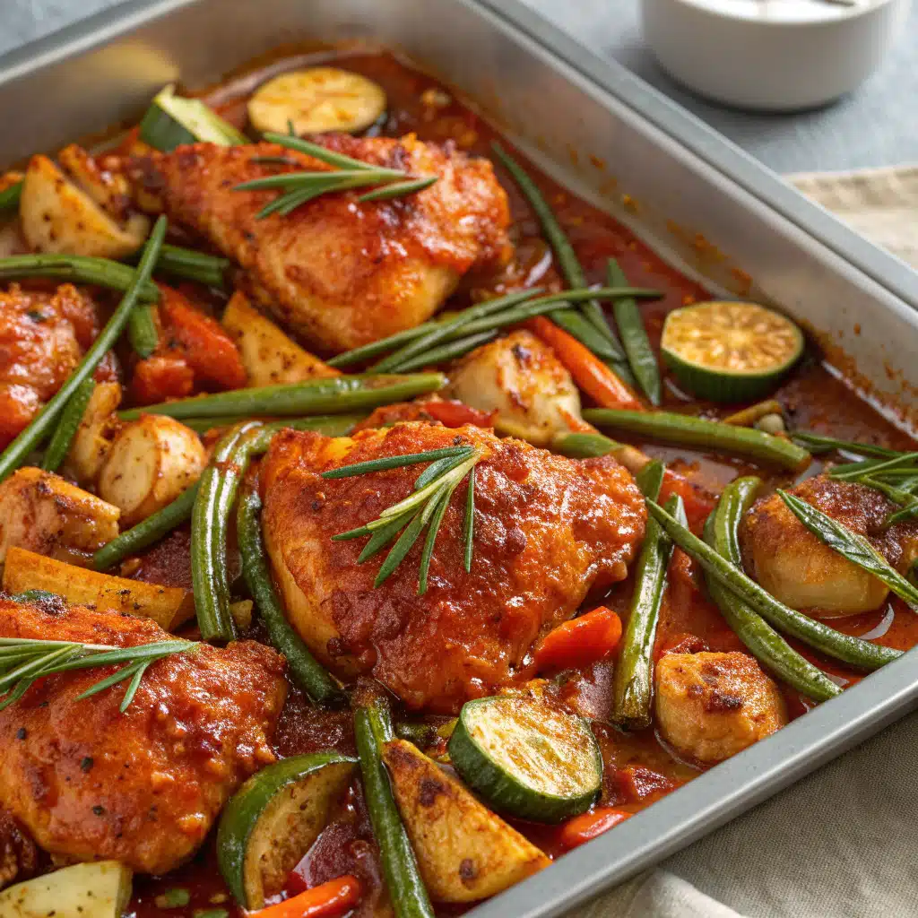 gochujang chicken sheet pan Serving