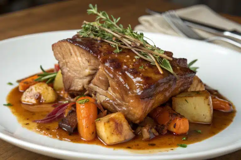 honey braised lamb shoulder featured image