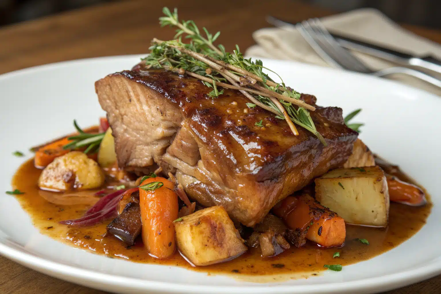 honey braised lamb shoulder featured image