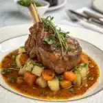 honey garlic lamb shoulder Serving