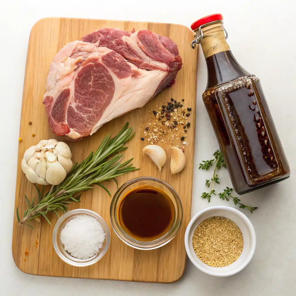 honey garlic lamb shoulder ingredients