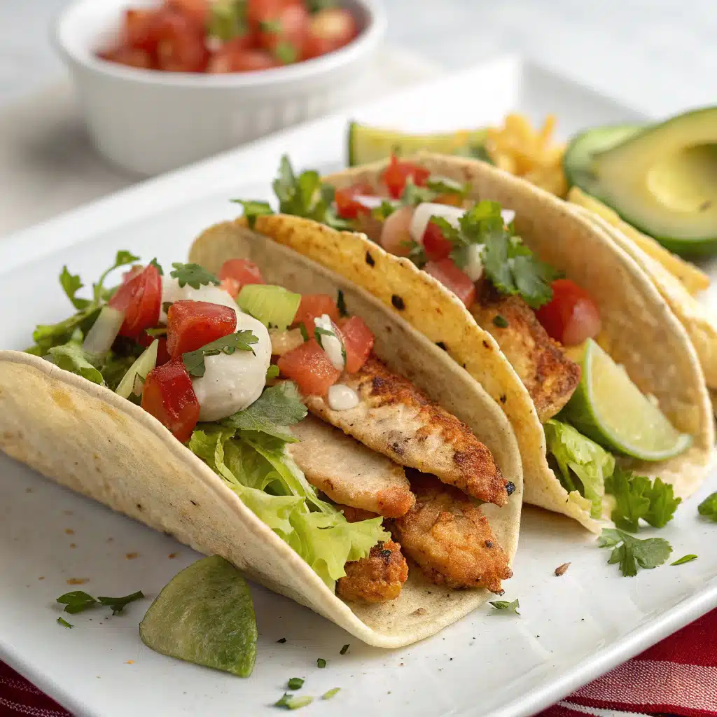 honey mustard chicken tacos Serving