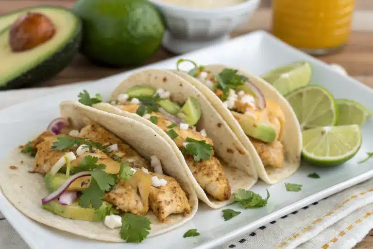 honey mustard chicken tacos featured image