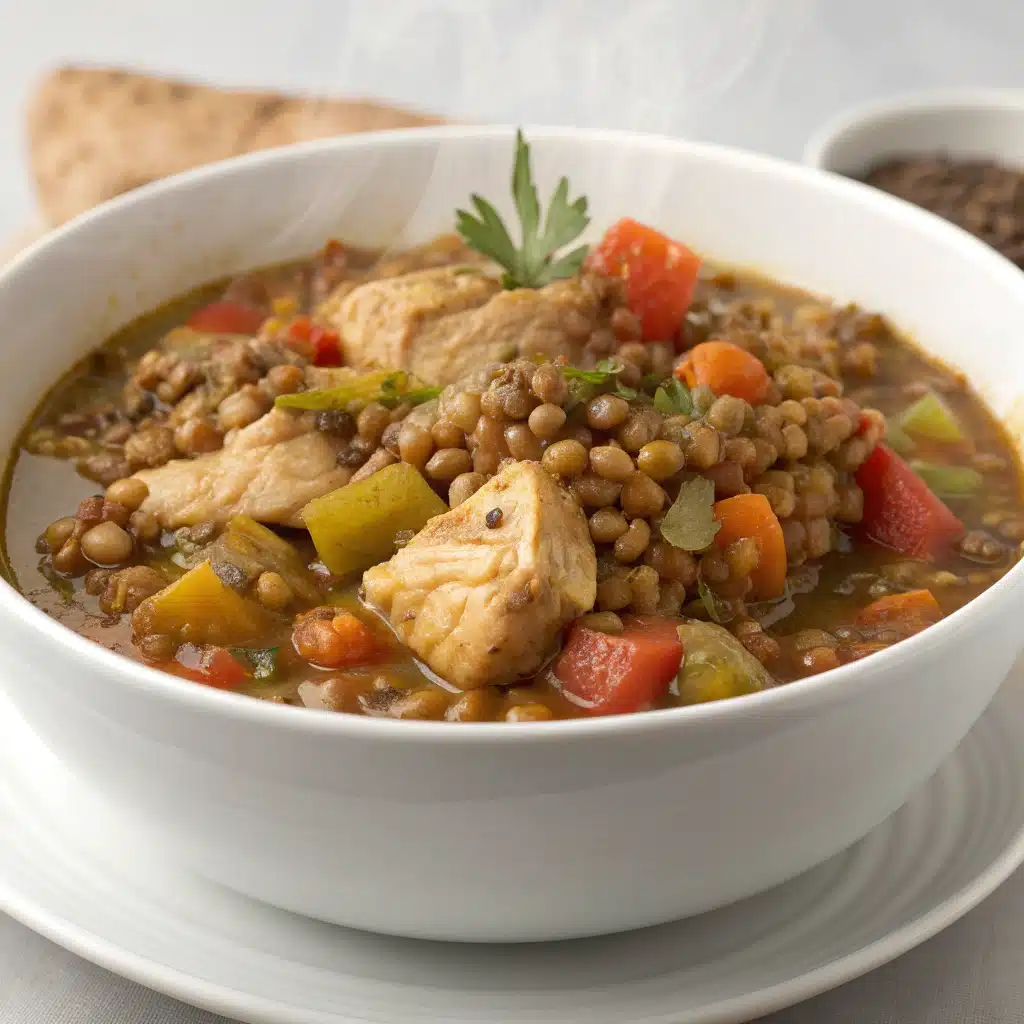 lentil chicken stew Serving