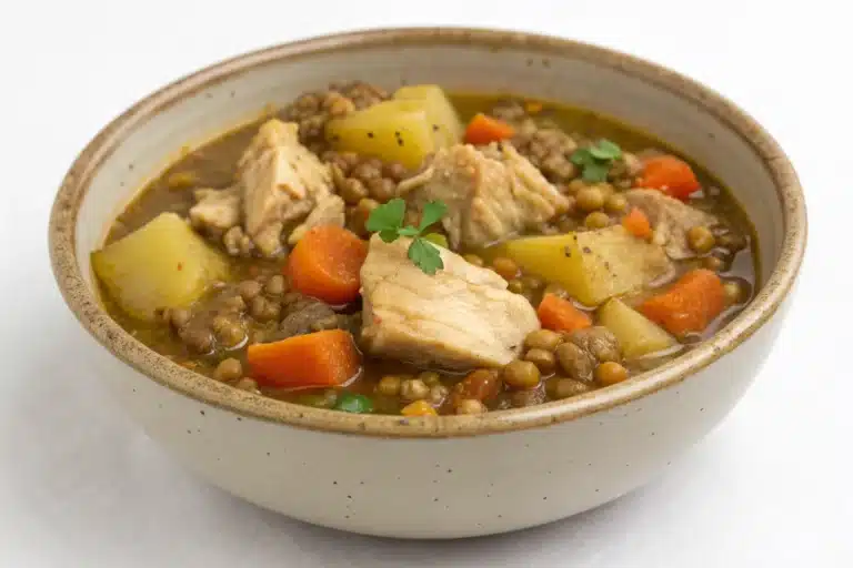 lentil chicken stew featured image