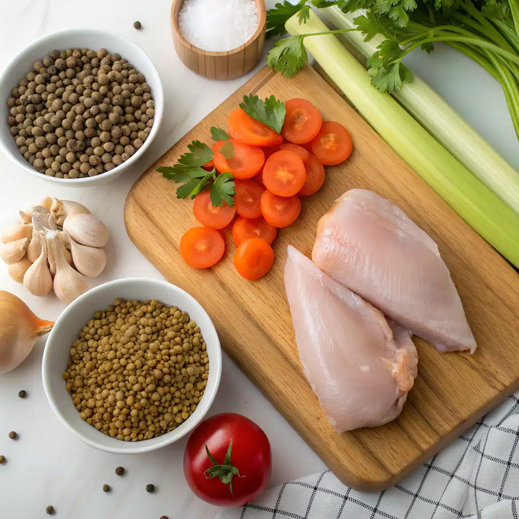 lentil chicken stew ingredients
