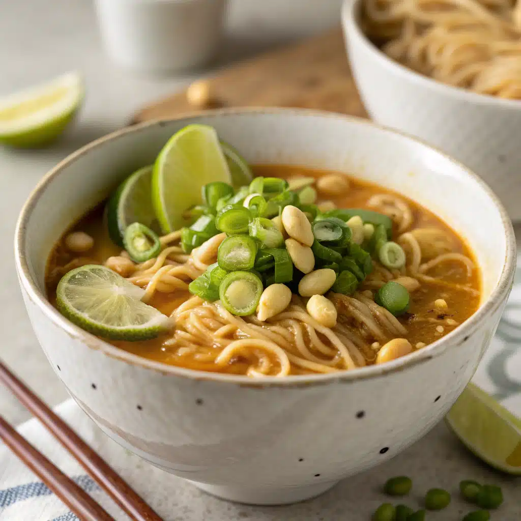 miso peanut ramen Serving